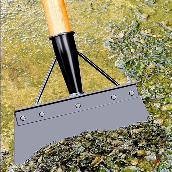 Tuinschep - Schoonmaakschep - Onkruid wieden - Roestvrij staal - 23 cm - Zwart