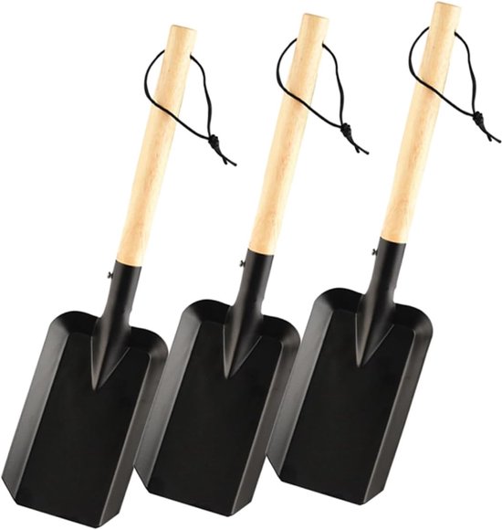 Tuinschep Set - Kleine scheppen - Planten en verpotten - Stevig ijzer en eiken - 39.5 cm lengte - Zoals getoond