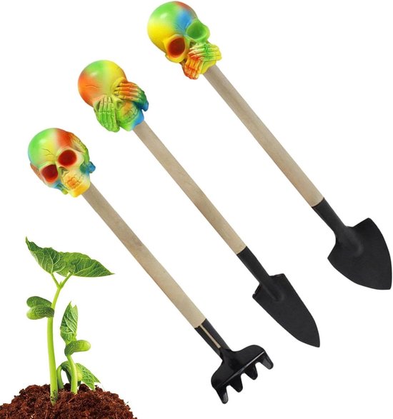 Tuinschep Set - Sappige Harken - Planten Verpotten - Duurzaam IJzer - 3 Delig - A