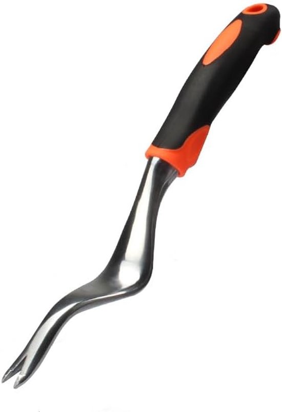 Tuinschep - tuinvork - wortelsnijder - tuingereedschap - draagbaar, handgemaakt metalen tuingereedschap, duurzaam en stevig, met een ergonomische handgreep voor eenvoudig gebruik in de tuin. van Merkloos	