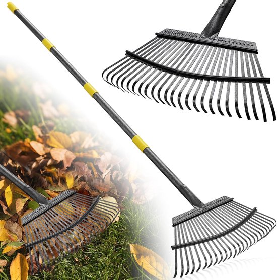 Tuinschepje 190 cm - Stabiele kleine struikenhark - 25 metalen tanden - SnelShoppen
