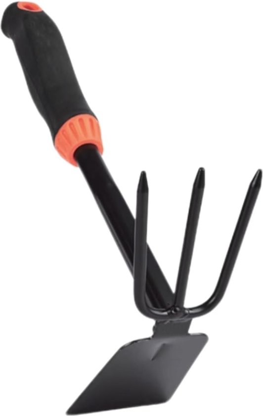 Tuinschoffel 3-polige tuinvork voor het losmaken van grond en wieden - Tuingereedschap 2 in 1 met lange steel van T