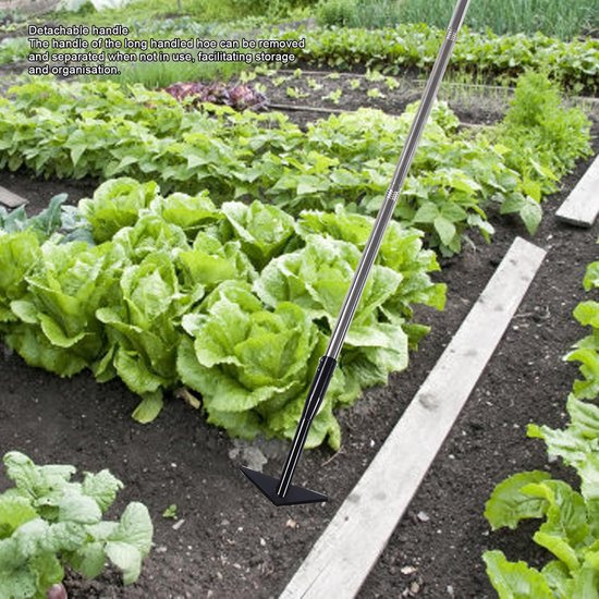 Tuinschoffel Cultivator - Onkruidwieder Tuin - Bodem Losmaken - Verstelbare Steel - Tot 145 cm - Zwart