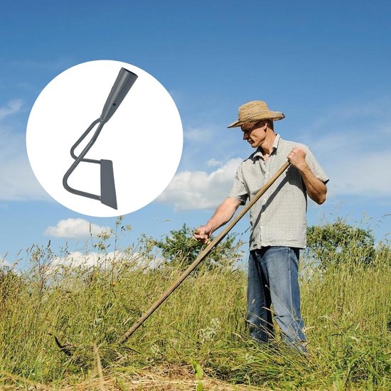 Tuinschoffel Met Handvat - Onkruidtrekker - Tuinonderhoud - Verstelbare Lengte - 1.7 Meter - Zilver