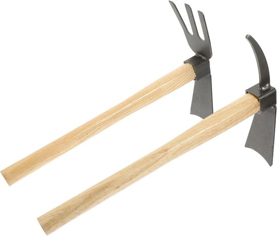 Tuinschoffel Set - Graafschoffel Handschoffel - Tuinieren Grond Bewerken - Dubbele Schoffel Koppen - 23 x 6 x 36 cm