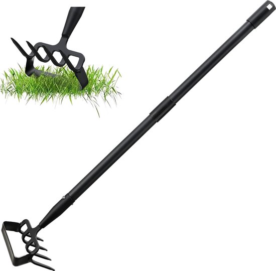 Tuinschoffels voor wieden, gereedschap voor schoffels met houder voor tuin met verstelbare ring, lange steel-157cm, verstelbaar, voor wieden van T