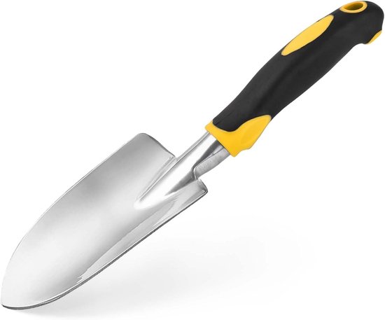 Tuinschop - 30cm - Tuingereedschap - Schep - Handschep - Tuinieren - Plantenschep - Puntige schop - Tuinschep - Aluminium - Handgereedschap - Tuinschepje - Ergonomisch - Tuin - Voorjaar - compact formaat - voor Planten, Verplanten en Graven van Merkloos	