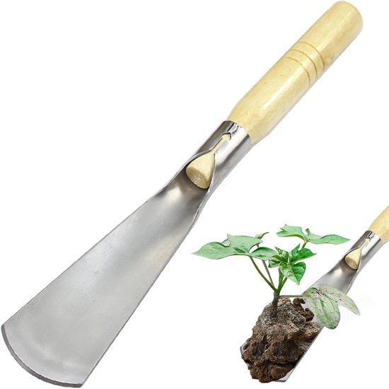 Tuinschop Hand - Kleine schop - Planten Verpotten - Ergonomisch Handvat - 31 cm - Zilver