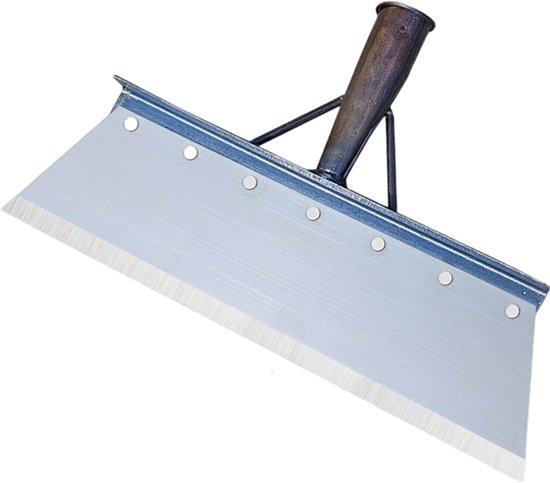 Tuinschop-Multifunctionele Onkruidreiniger en - Vlijmscherp Mangaanstaal -38 cm lengte- Onkruidschraper voor Bestrating, Mos en Tuinonderhoud - Heavy Duty Voegenreiniger - Exclusief Steel - Zilver