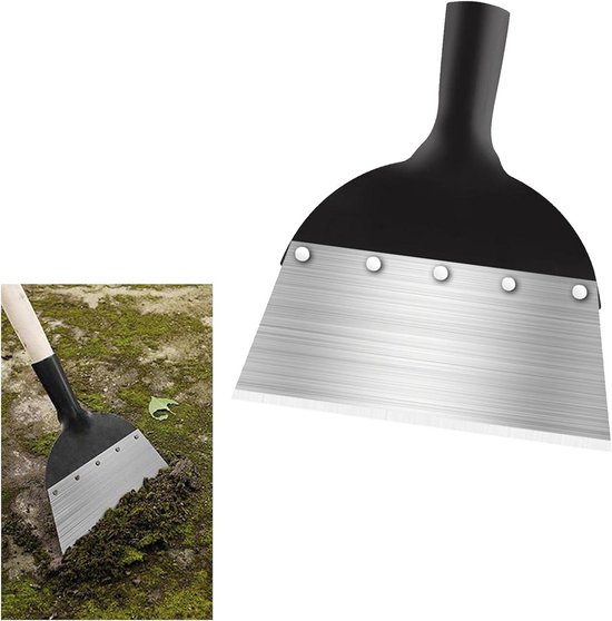 Tuinschop voor multifunctionele reiniging en tuingereedschap - Stalen schep voor terras en tuin - Onkruid- en mosverwijderaar