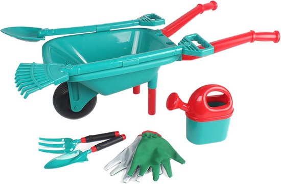 Tuinset voor kinderen 7-delig met kruiwagen en tuingereedschap van Esschert Design