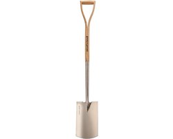 Tuinspade - Professionele roestvrijstalen spade voor harde en steenachtige ondergronden, tuinspade met essenhouten handvat, lengte 110 cm van Merkloos	