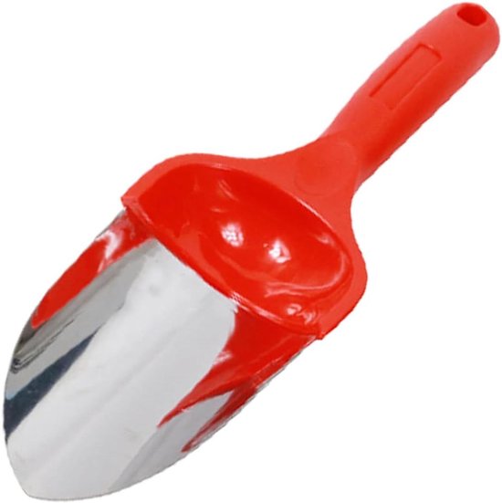 Tuinspade Schep - Handgereedschap Tuin - Grondbewerking Gazon - Roestvrij Staal - 30 cm Lengte - Rood
