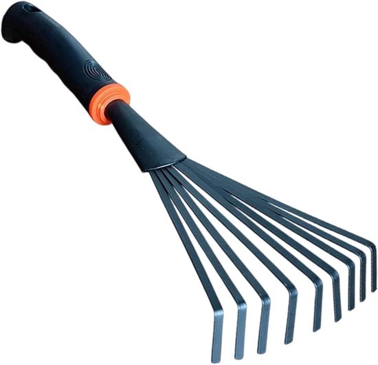 Tuintroffel - Graafgereedschap Handschop - Bodem Losmaken - Roestbestendig Koolstofstaal - 35 cm Lengte - Zwart