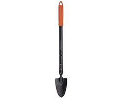 Tuintroffel met puntige kop en telescoopsteel 77-105 cm - hittebestendig en zwart.