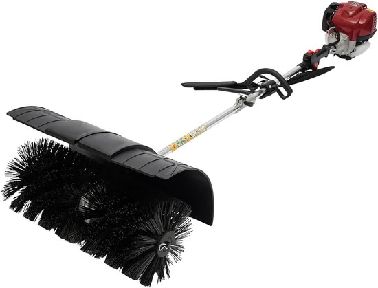 Tuinveger Motor - Loopveger - Buiten Reinigen - 4-Takt Motor - 52 cm Werkbreedte - Zwart Rood van Merkloos	