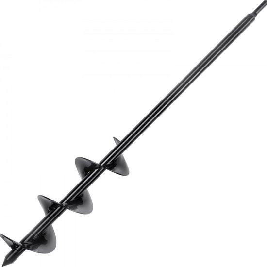 tuinvijzel f77x600mm grondboor voor elektrische boormachine PCM stalen paalvijzel Geschikt voor 3/8 "(9,53 mm) zeskantboorschroevendraaier spiraalboor Ideaal voor planten, installeren van hekken en tenten van Merkloos	