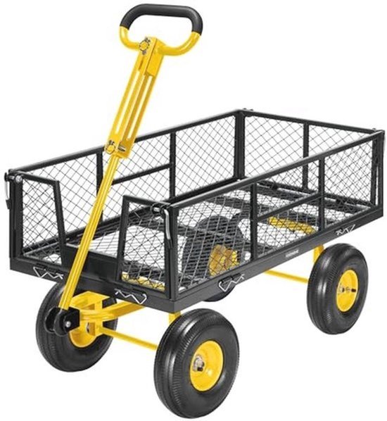 Tuinwagen met Ronde Handvat - Zwart
