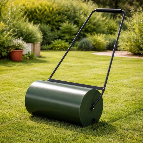 Tuinwals Gazon - Handroller Staal - Gazon Aanleggen - Vulbaar Tot 50L - 60 Cm Breed van Merkloos	
