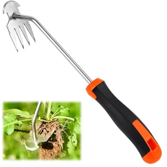 Tuinwerk Onkruidsteker - Handgereedschap voor Effectieve Onkruidverwijdering met Rubberen Grip van Fiskars