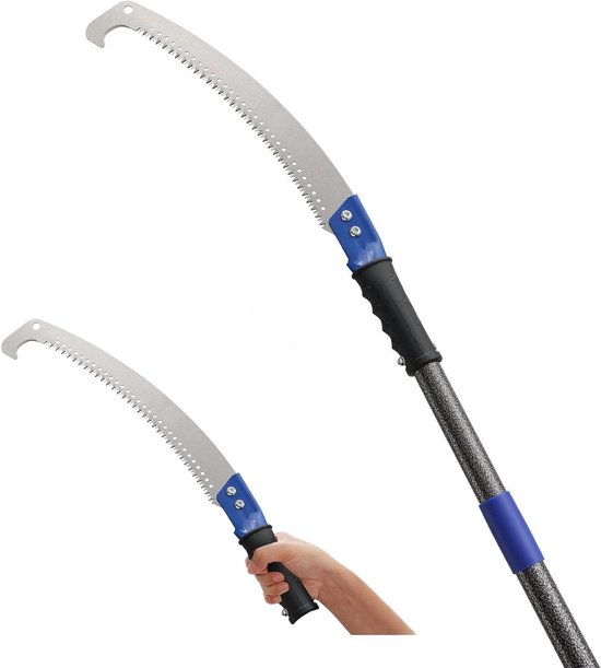 Tuinzagen met gebogen lemmet voor bomen, blauw, 426 cm, lang bereik van Fiskars