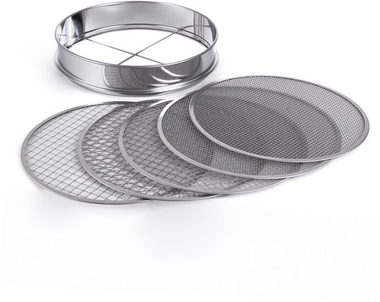 Tuinzeef - 30 cm - 5-in-1 - metaal - zilver van Merkloos	