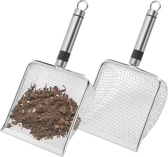 Tuinzeef - aardezeef - roestvrij staal - 1 stuk - 3,8 mm mazen van Merkloos	