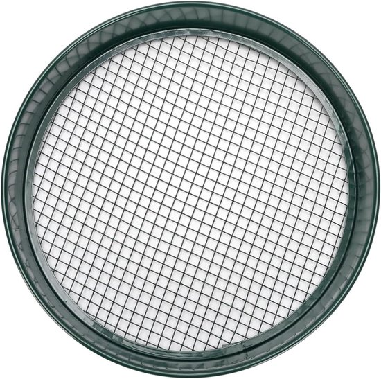 Tuinzeef Bodemzeef - Grondzeef Compostzeef - Planten Potgrond Zeven - Verwisselbare Maaswijdten - 30.5 cm Diameter - Donkergroen