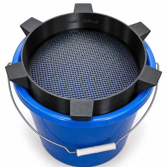 Tuinzeef / Grondzeef 3,2 mm – Extra stevig – Past op emmers 29–33 cm – Voor stenen, zand & rock tumbling