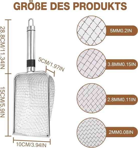 Tuinzeefset - set van 4 - roestvrij staal van Merkloos	