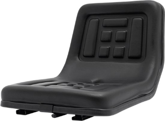 Tumex - Tractorstoel - Trekkerstoel - Verstelbare Stoel - Antislip Effect - Ergonomisch Design - 15 cm Verstelbereik - Zwart PVC van Tumex