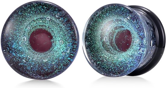 Tunnels kleur folie piercing dubbel uitlopende expander brancards paar cadeau sieraden maat 2g (6mm) tot 5/8" (16mm).