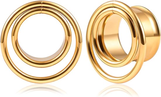 Tunnels Vlees Brancard Double Flared Plugs Meters Coil Rvs Oren Piercing Sieraden voor Mannen Vrouwen 8mm tot 19mm