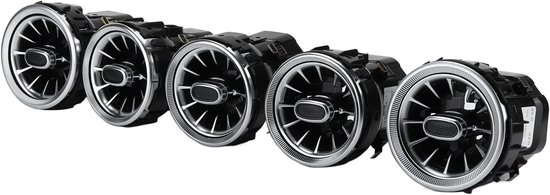 Turbine Air Vent - 5st - 3 Color Front LED Turbine Air Vent Ambient Light Kit - Vervanging voor Mercedes - C GLC-Klasse W205 X253 2015-2018 - Auto Accessoires van Merkloos	