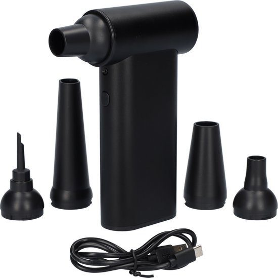 Turbo jet fan - Turbofan - Luchtblazer - Sterke en krachtige wind - Licht model - 135 gram stuwkracht, verschillende snelheden - Zwart - 4000mAh - 5V van turbo