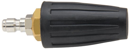 Turbo spuitmond voor hogedrukreiniger – Draaibaar, 7 punten, 1/4" snelkoppeling, 4000 Psi, zwart van Merkloos	