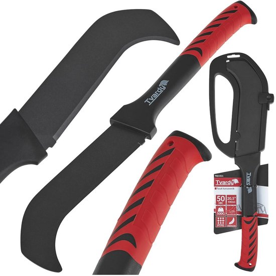 Tvardy Krachtige borstelbijl - Duurzaam staal - PTFE coating - Ergonomische grip - 53 cm - Compact ontwerp van Merkloos	