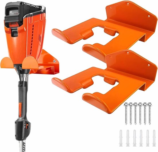 Twee beugels Geschikt voor bosmaaiers, elektrische wandbeugels Geschikt voor kettingzagen, geschikt voor heggenscharen en garages. van Merkloos	