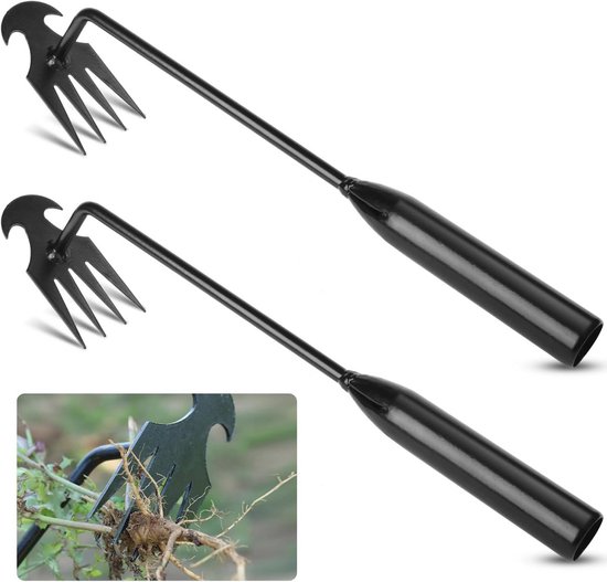 Tweedelige onkruidsteker van roestvrij staal - 30 cm - ergonomisch tuingereedschap van Esschert Design