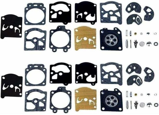 Tweedelige reparatieset geschikt voor carburateurs, inclusief pakking en membraan, geschikt geschikt voor XU, Walbro K10-WAT WA en WT series, Stihl, Husqvarna, Poulan, McCulloch en Echo. van Merkloos	