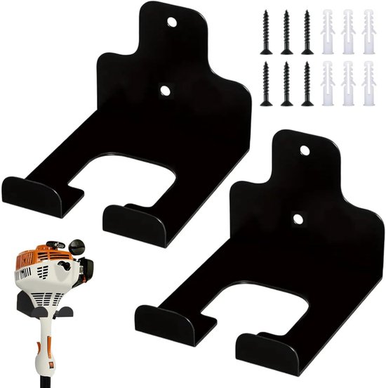 Tweedelige wandbeugelset Geschikt voor grasmaaier/bosmaaier, tuingereedschapsrek, bosmaaierstandaard van Merkloos	