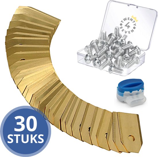 Twenty4seven® Titanium Mesjes voor Robotmaaier - Grasmaaier & Automower - Inclusief Gel Connector - Geschikt voor o.a. Gardena & Husqvarna van Twenty4seven