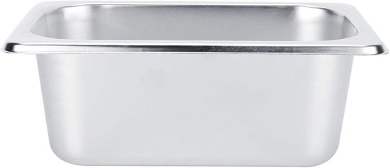Tyenaza Buffet Basin, Stainless Steel Food Buffet Basin Plates Square Food Container for Hotels Kitchens Milk Tea Shop Buffet Shop van Merkloos	