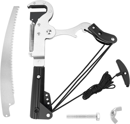 Uitbreidbare Boom Snoeier Hoofd Met Zaag - Zonder Paal - 4 Pulleys Besparen Helft Van De Inspanning - Voor Hoge Takken - Tuin Snoeigereedschap van Merkloos	