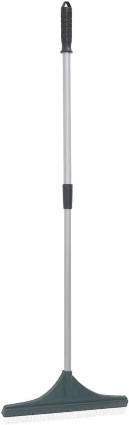 Uitschuifbaar, 80-131 cm, gazonborstel voor kunstgrasverzorging, reinigingsgereedschap met nylon borstelharen en verstelbare stalen steel, tuinbezem voor tapijtreiniging