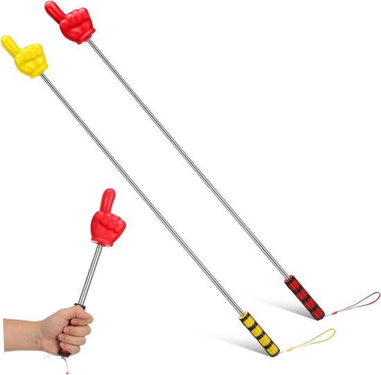 Uitschuifbare Aanwijsstok - Telescopische Pointer - Klas Presentaties - Zachte Grip - 35 cm - Meerkleurig