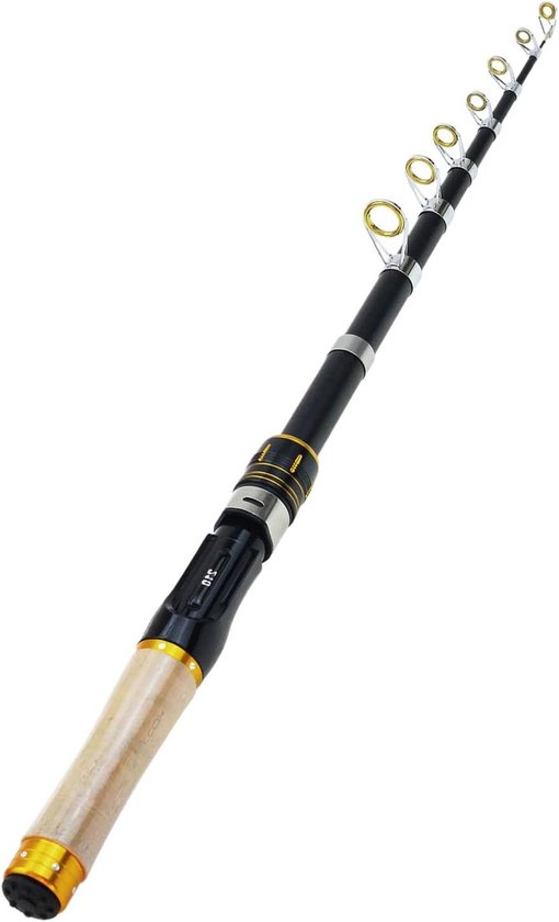 Uitschuifbare Hengel - Telescoophengel Zoutwater - Vissen Outdoor - Precisie Geleidingssysteem - 2.1 meter - A