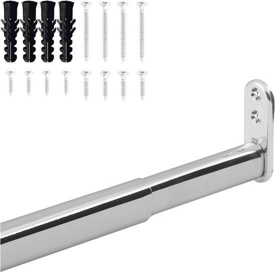 Uitschuifbare kledingstang, telescoopstang, 60-90 cm, stabiele nisstang van Merkloos	