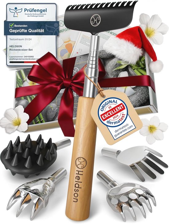 Uitschuifbare rugkrabber met houten handvat - Telescopische krabber voor volwassenen - Massagegereedschap voor hoofdhuid en rug van Merkloos	
