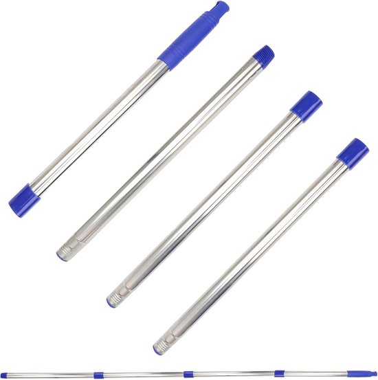 Uitschuifbare Telescoopstang van Roestvrij Staal met Schuifverbinding en Handgreep van Merkloos	